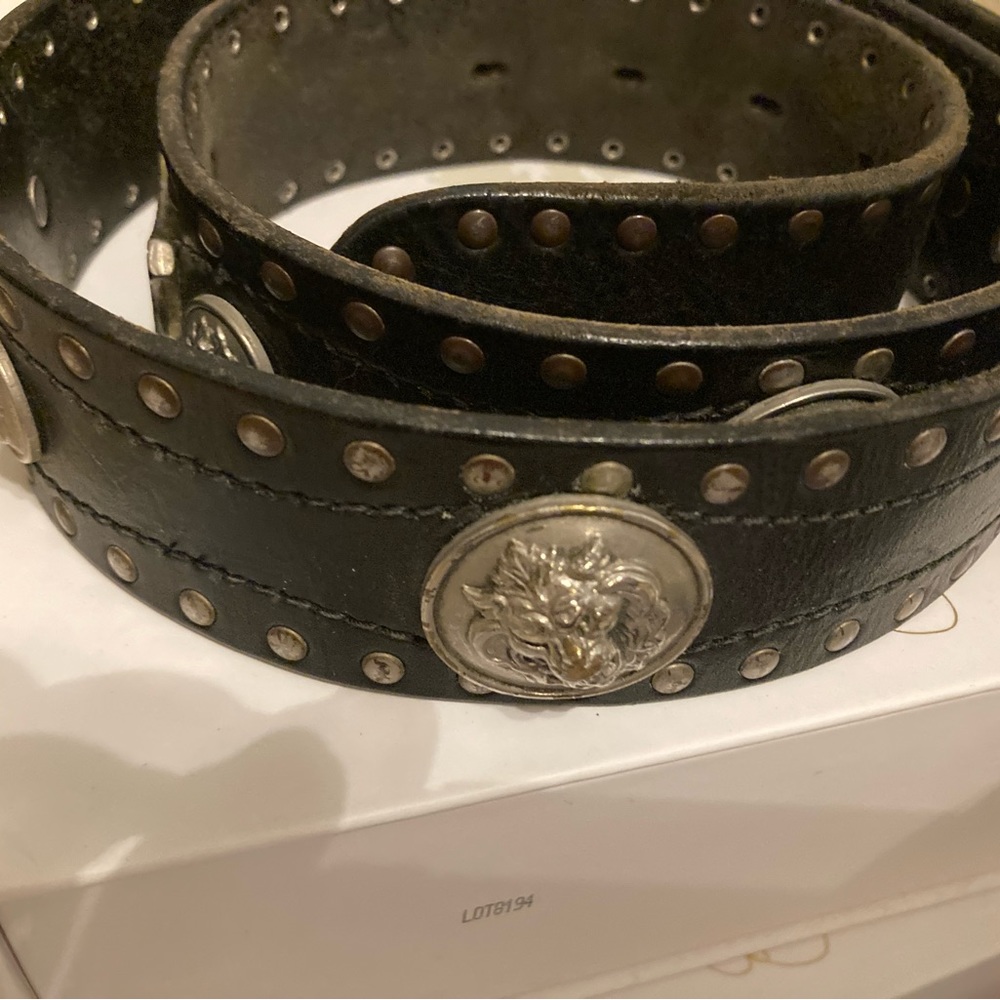 Versus Versace Vintage studded leather belt - Picture 4 of 7